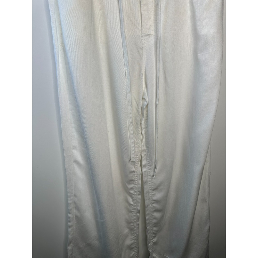 OAT New York White Wide Leg Lyocell Tie Waist Pant Size 10 NWOT Beach Resortwear - Picture 4 of 16